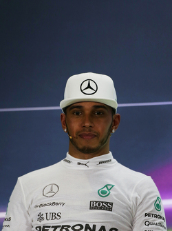 Lewis Hamilton, Mercedes AMG F1, in der FIA-Pressekonferenz