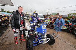 The bikes and quads convoy stops at a petrol station