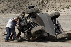 #314 Peugeot: Sèbastien Loeb, Daniel Elena nach dem Unfall