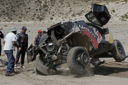 #314 Peugeot: Sèbastien Loeb, Daniel Elena nach dem Unfall