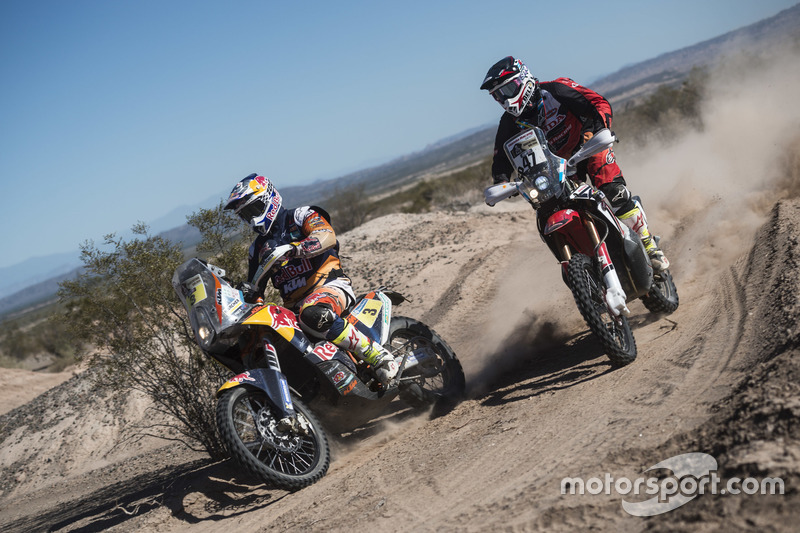 #3 KTM: Toby Price y #47 Honda: Kevin Benavides