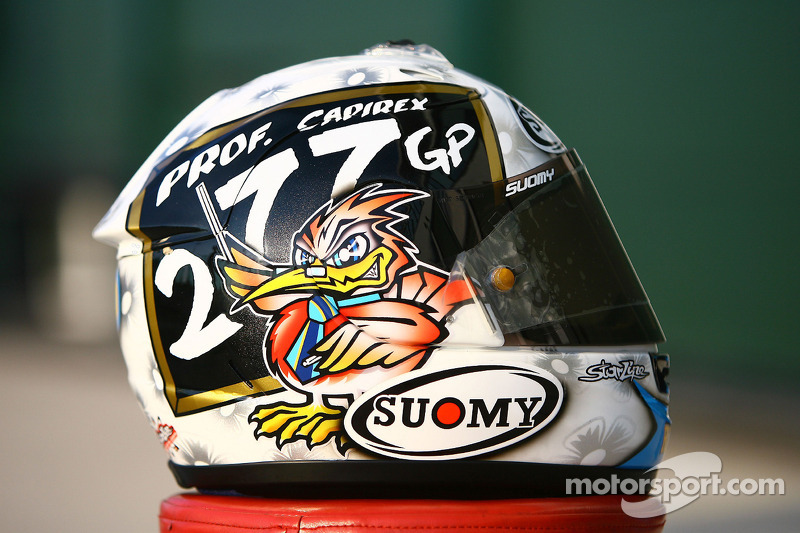 Loris Capirossi helmet celebrating 277 GP starts