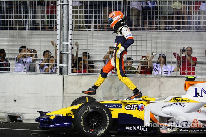 Choque de Nelson A. Piquet, Renault F1 Team