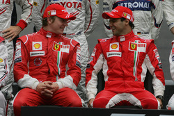 Kimi Raikkonen, Scuderia Ferrari y Felipe Massa, Scuderia Ferrari