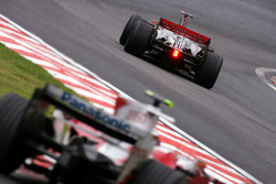 Lewis Hamilton, McLaren Mercedes, Timo Glock, Toyota F1 Team