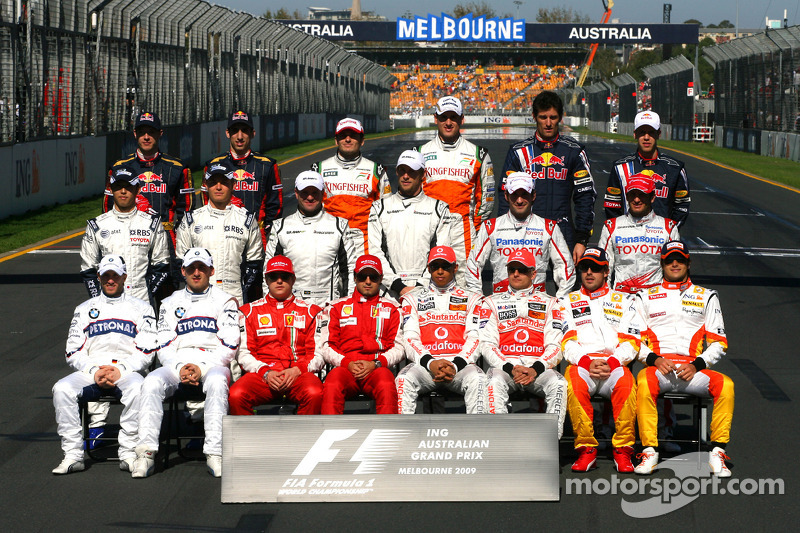 Familiefoto: de klas van 2009 in de Formule 1