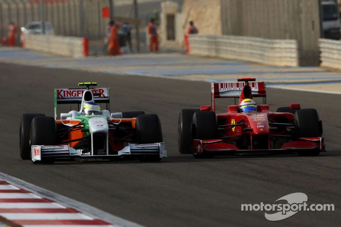 Giancarlo Fisichella, Force India F1 Team y Felipe Massa, Scuderia Ferrari