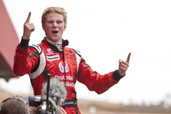 Nico Hulkenberg celebrates his victory