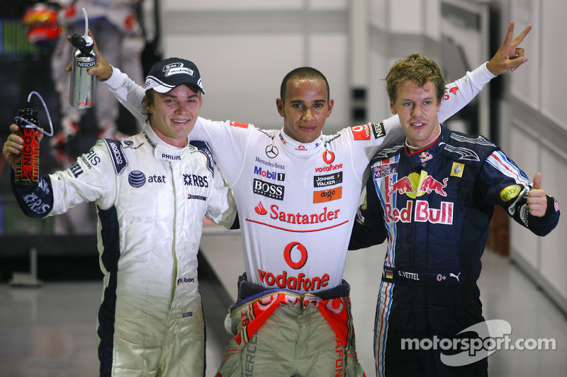 Nico Rosberg, Williams F1 Team, Lewis Hamilton, McLaren Mercedes y Sebastian Vettel, Red Bull Racing