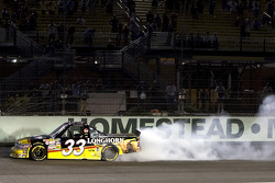 Ron Hornaday celebrates the Camping World Truck Championship
