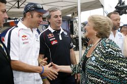 Giniel de Villiers, Carlos Sainz y Michelle Bachelet, Presidenta de Chile