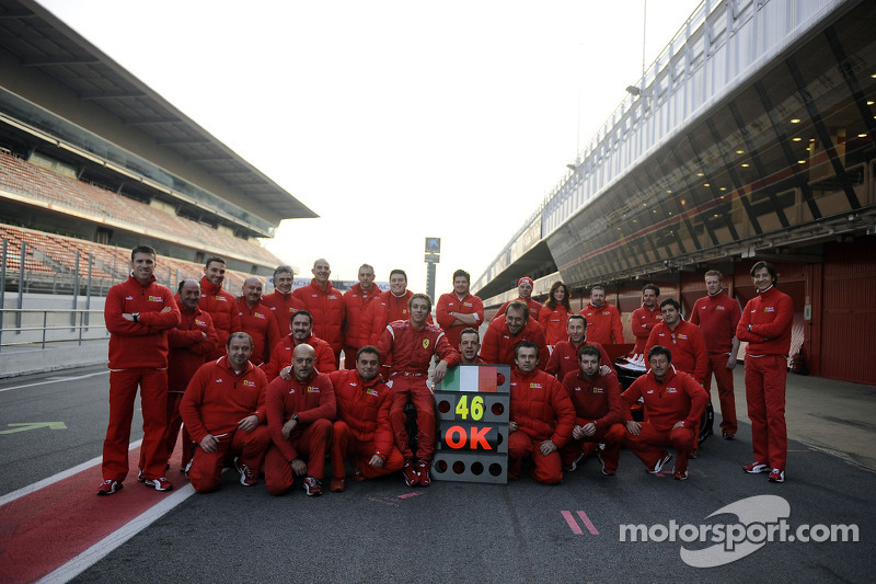 Valentino Rossi test ediyorFerrari F2008