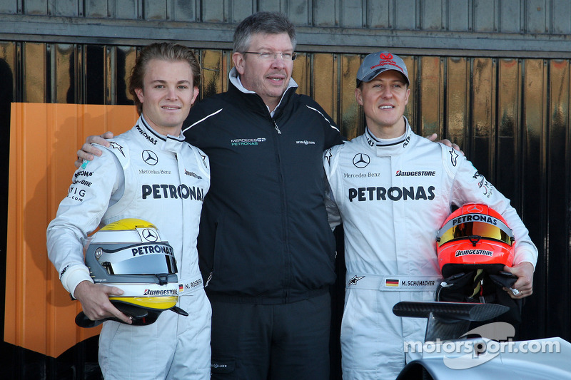 Ніко Росберг, Росс Браун і Міхаель Шумахер, Mercedes GP