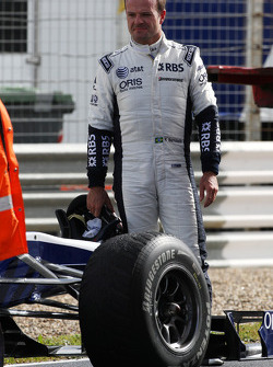 Rubens Barrichello, Equipo Williams F1, se detiene en el circuito