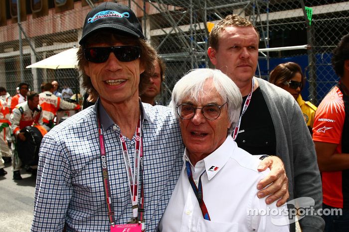 Mick Jagger e Bernie Ecclestone